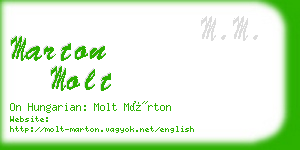 marton molt business card